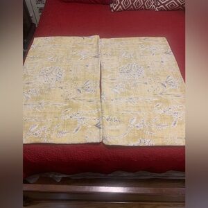 Vintage Zorlu King Size Shams 2 Patterns FrontBack 100% Cotton Crispy Linen Look